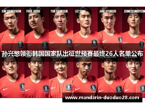 孙兴慜领衔韩国国家队出征世预赛最终26人名单公布 孙兴慜领衔韩国国家队出征世预赛最终26人名单公布